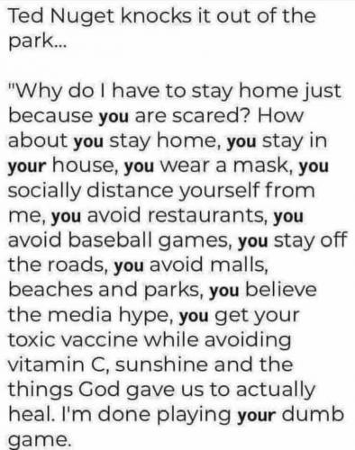 Ted nugent knocks it out the park