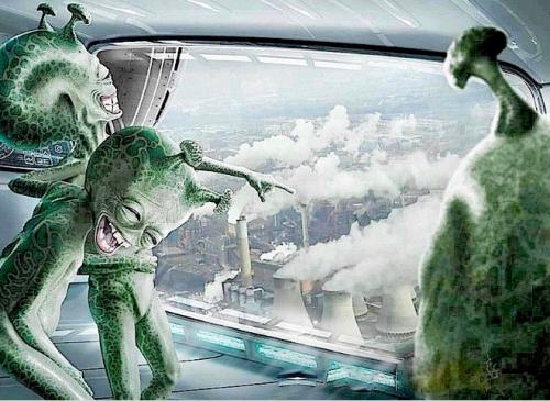 Aliens Laughing at Earthlings