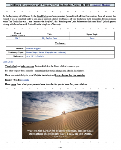 Barbara Huggins' Testimony