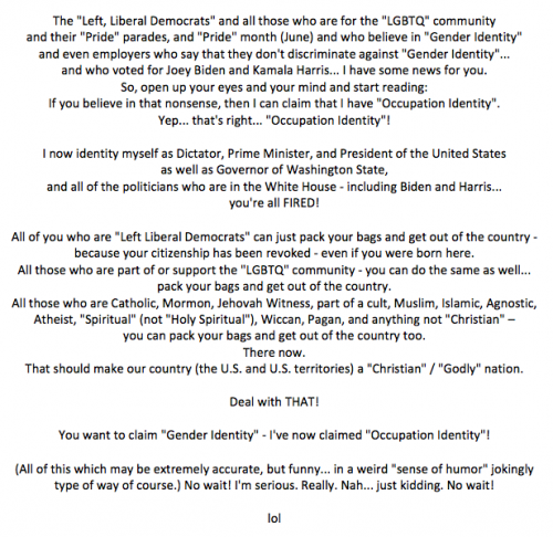 Occupation Identity