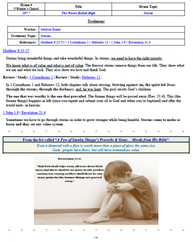 Melissa Kuntz's Testimony