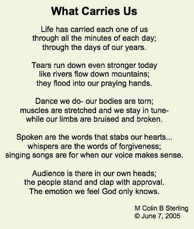 What Carries Us Pic