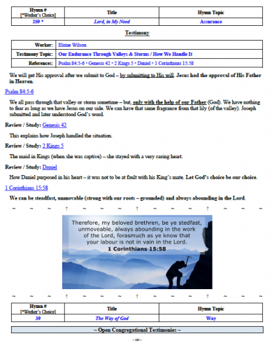 Elaine Wilson's Testimony