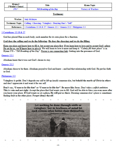 Judy McIntyre's Testimony