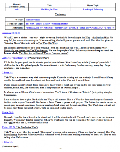 Harry Brownlee's Testimony (1 of 2)