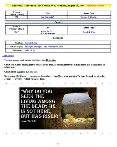 Joyce Peterson's Testimony