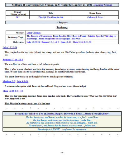 Testimony of Loren Coleman