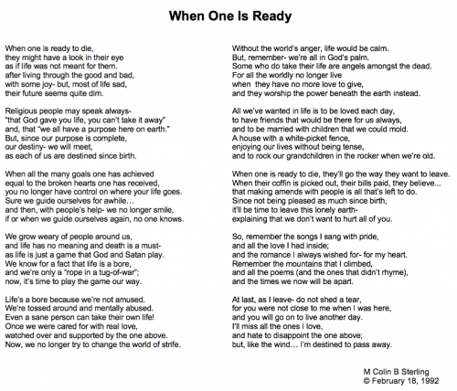 When One Is Ready Pic