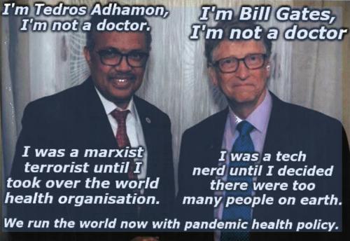 bill hellsgates with tedros marxist scum 148292349047575