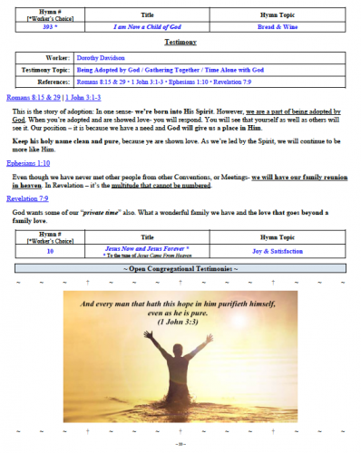Dorothy Davidson's Testimony