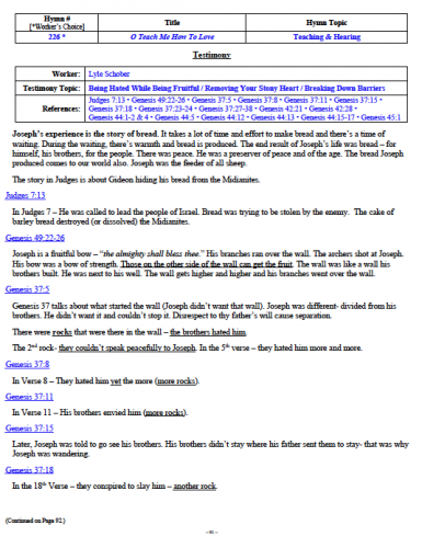 Lyle Schober's Testimony (1 of 3)