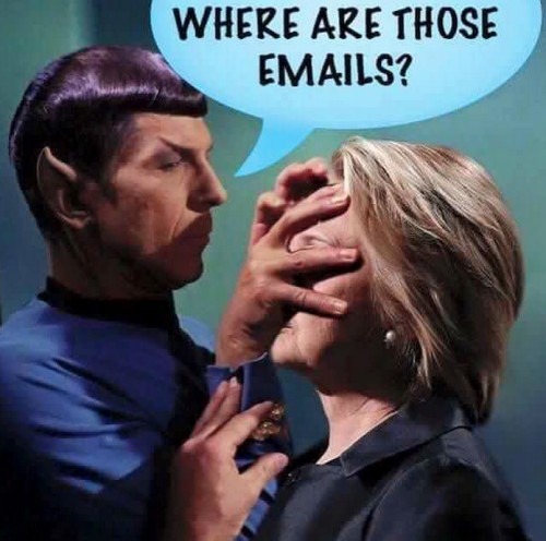 Spock Hillary - Where are those emails?