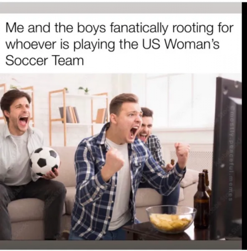 Cheering whoever plays the US Soccer team