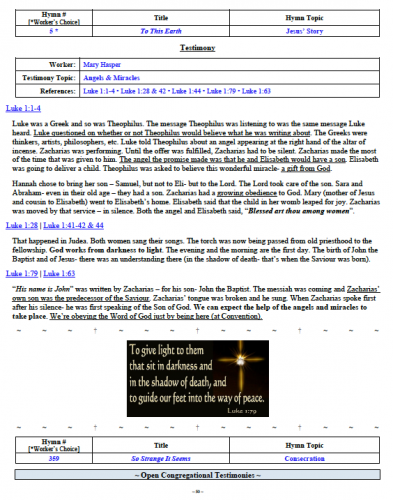 Mary Hasper's Testimony