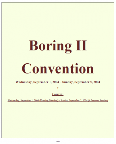 Boring II 2004 Cover
