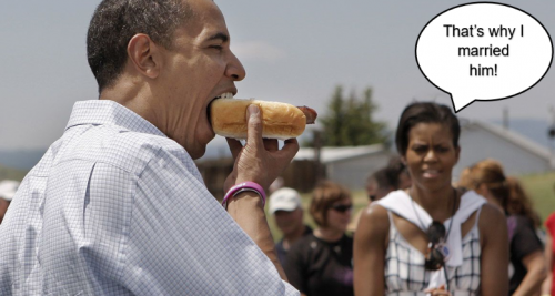 obama hot dog