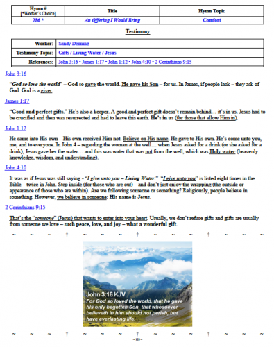 Sandy Denning's Testimony