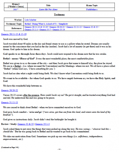 Lyle Schober's Testimony (1 of 2)