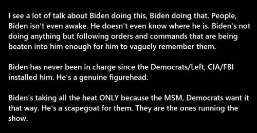 Biden isn't in charge