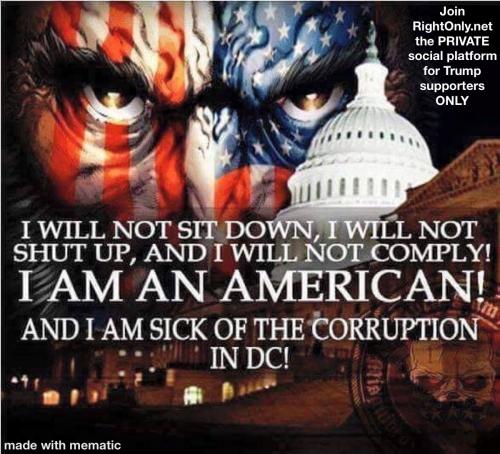 I will not sit down or shut up