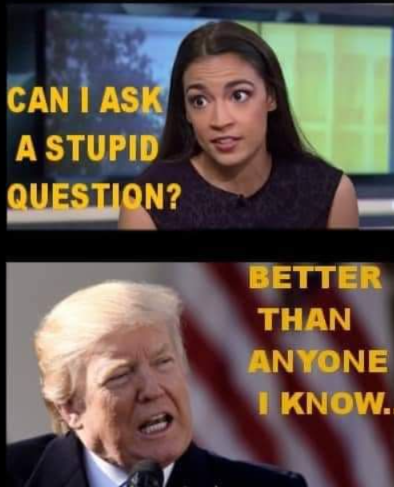 Trump AOC stupid question