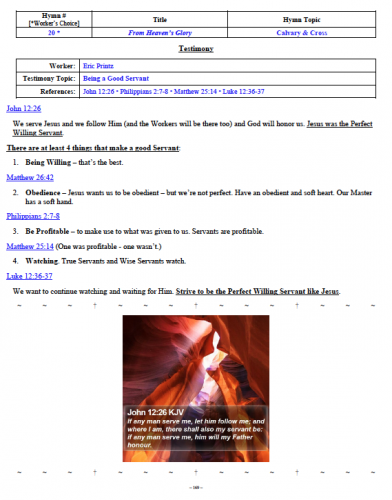 Eric Printz's Testimony