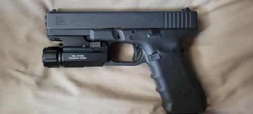 Glock 22 with light attached