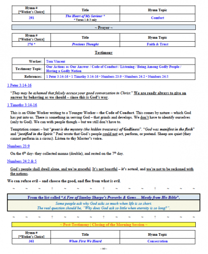 Tom Vincent's Testimony