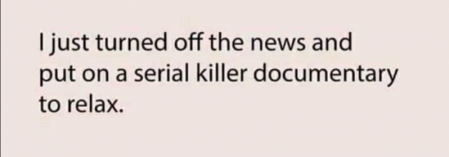 turned off the news