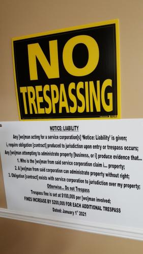 NO TRESPASSING