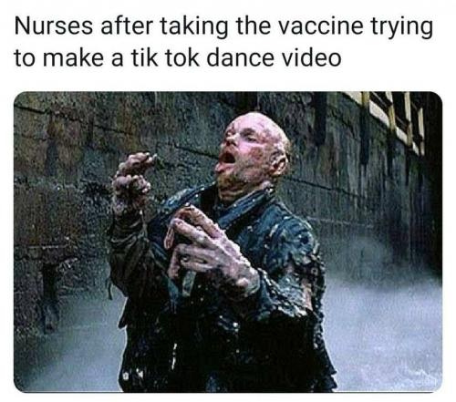 Nurses after taking the vaccine
