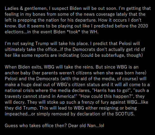 Pelosi scheming to be president