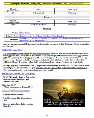 Elaine Wilson's Testimony