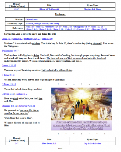 Gilbert Reese's Testimony