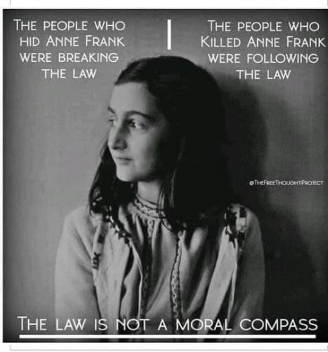 Law is not moral compass