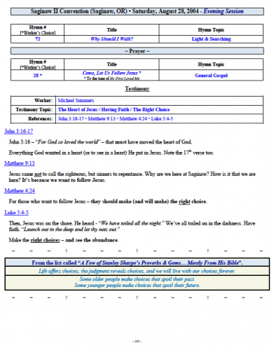Michael Summers' Testimony