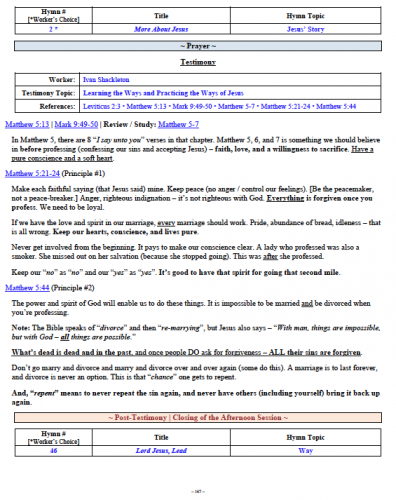 Ivan Shackleton's Testimony