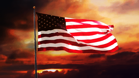 American Flag waving