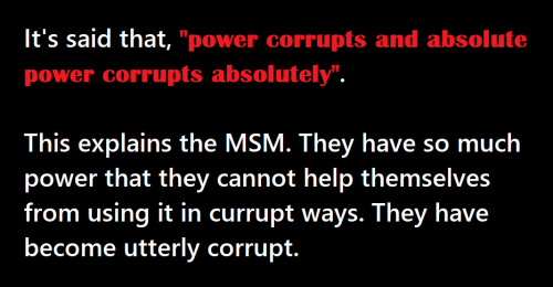 Power corrupts