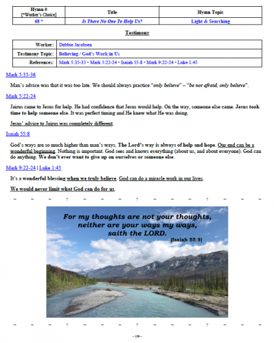Debbie Jacobsen's Testimony
