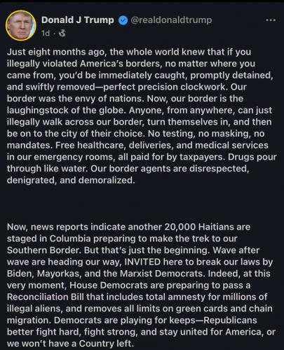 Trump - On illegal immigration