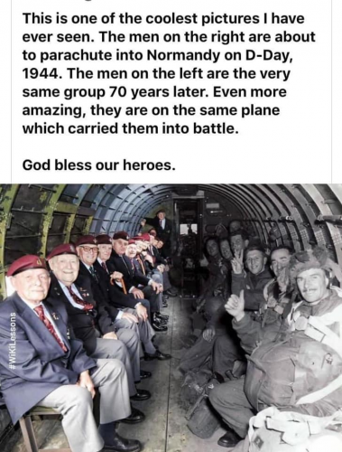 men about to parachute into Normandy D Day 1944