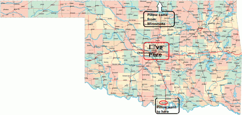 My Pillow travel route
