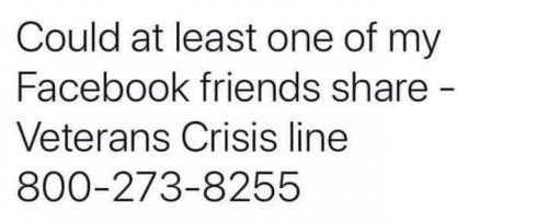 Veteran's Crisis Line