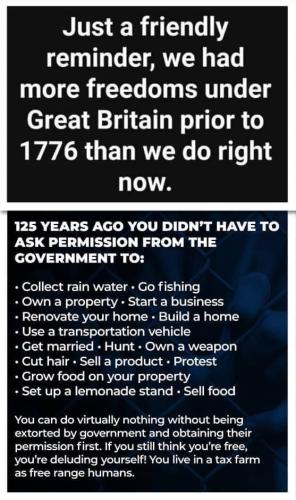 You had more freedom when the British ruled over us