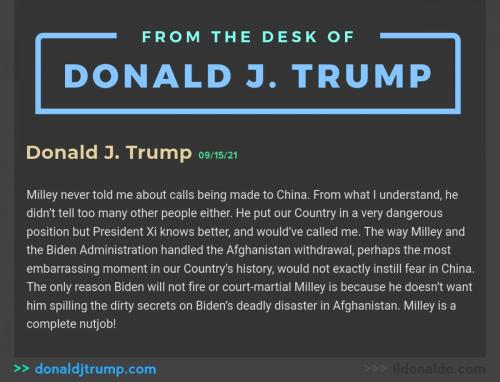 FROM THE DESK OF TRUMP