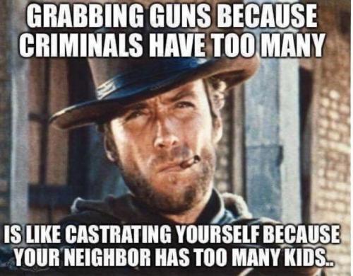 grabbing guns