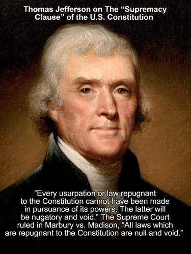 Thomas Jefferson on The Supremacy Clause of the U.S. Constitution