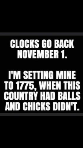CLOCKS GO BACK