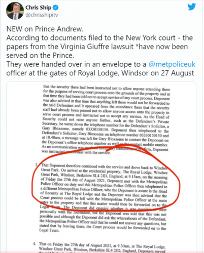 Andrew served